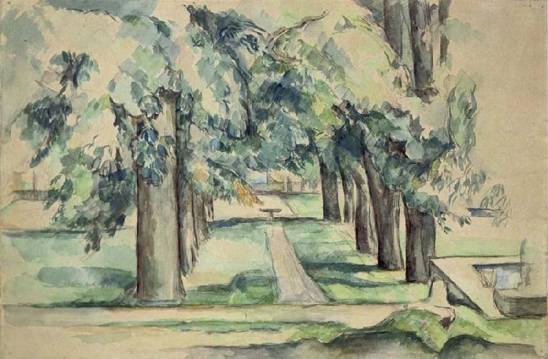 Paul Cezanne Avenue of Chestnut Trees at Jas de Bouffan oil painting image